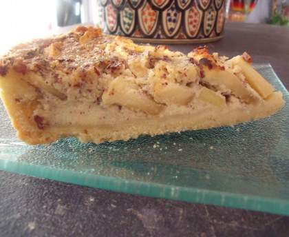 Tarte aux pommes et aux noisettes