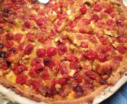 Tarte aux tomates cerises et à la mozzarella