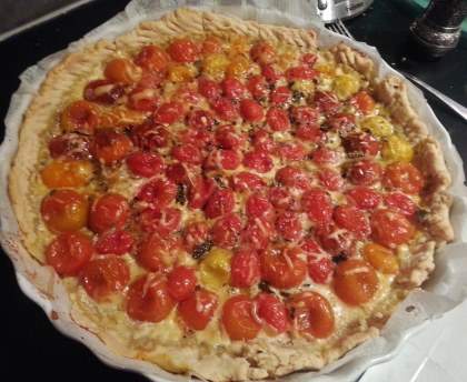 Tarte aux tomates cerises