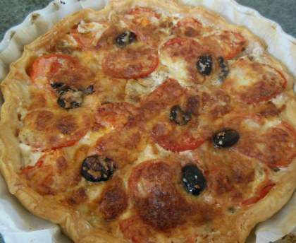 tarte champignons tomates et chèvre