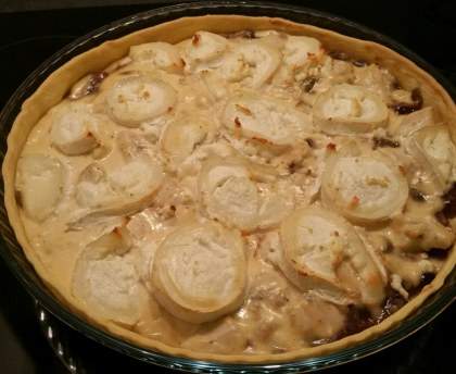 Tarte chèvre figue poulet