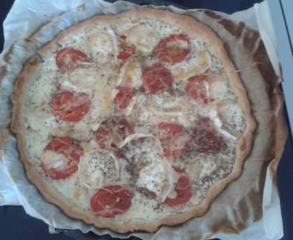 tarte chèvre-tomate à la crème