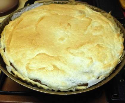 Tarte choco-frangipane meringuée