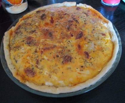 Tarte chorizo, poivron, pomme de terre