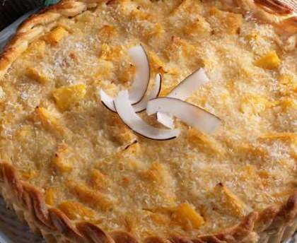 Tarte coco à la confiture de papaye