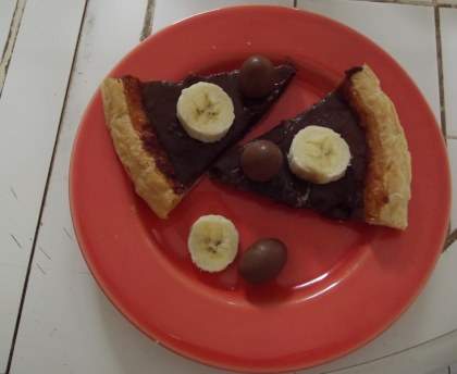 Tarte compote de bananes et chocolat