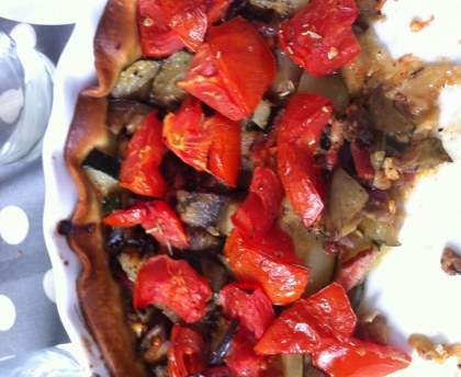 Tarte courgette, aubergine et tomate