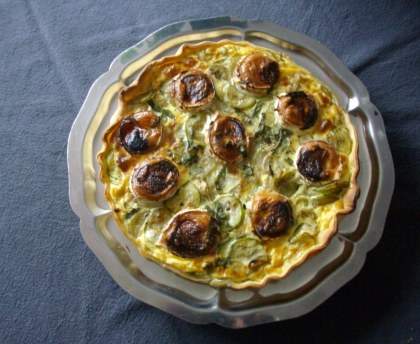 Tarte courgette, chèvre et miel