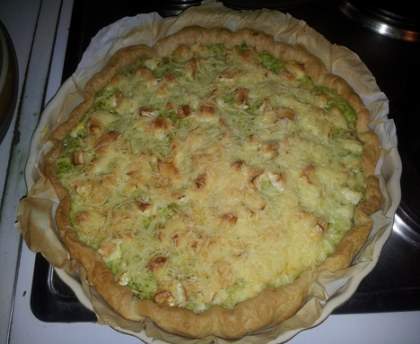 Tarte courgette curry chèvre