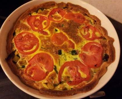 Tarte courgette et poireau