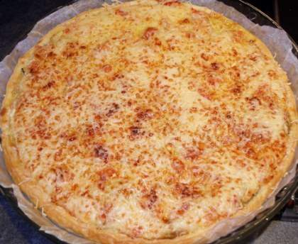 Tarte courgette saumon chèvre
