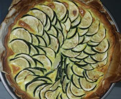 Tarte courgettes carotte lait de coco