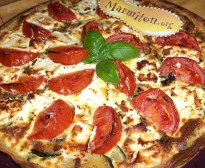 Tarte courgettes, tomates, feta