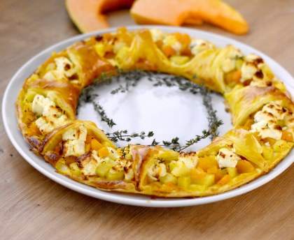 Tarte couronne aux légumes d'hiver