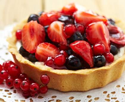 Tarte crème pâtissière et fruits rouges