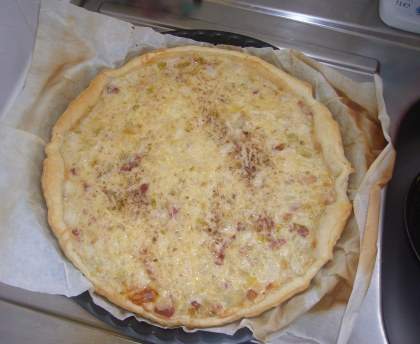 tarte d'endives aux maroilles et lardons