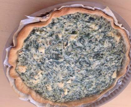 Tarte épinard feta au tofu soyeux