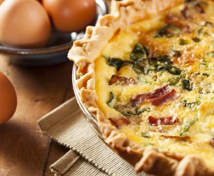 Tarte épinard lardons