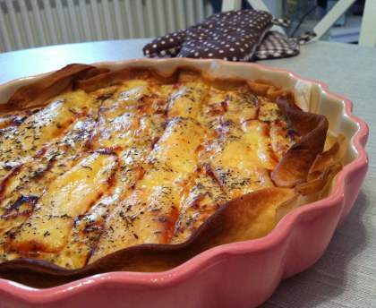 Tarte façon raclette