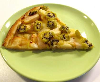 Tarte fine aux pommes et aux kiwis