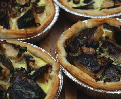 Tarte fine aux shiitake (Champignons)