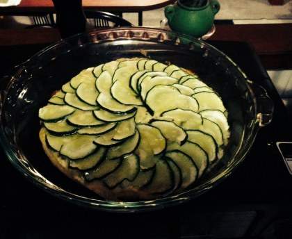 Tarte fine comté courgette