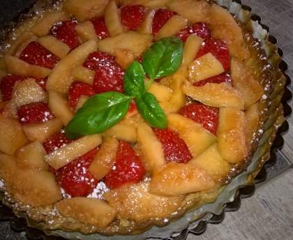 Tarte fine fraises/melon 