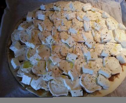 Tarte fine oignon chèvre et feta