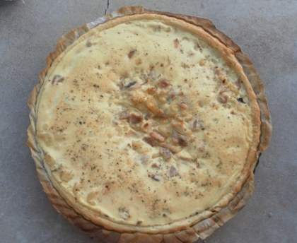 Tarte finissons les restes poulet coquillette