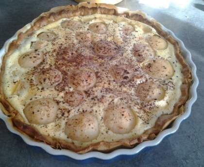 tarte flan à la poire