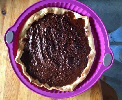 Tarte fondante caramel beurre salé - chocolat