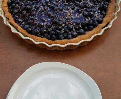 Tarte fondante raisins amandes