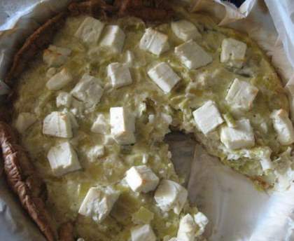 Tarte fondue de poireaux et fêta