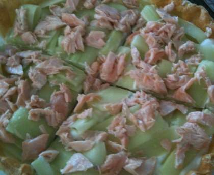 Tarte fraîche au concombre et saumon