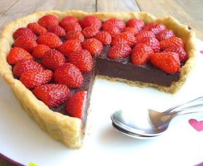 Tarte fraise - chocolat simple