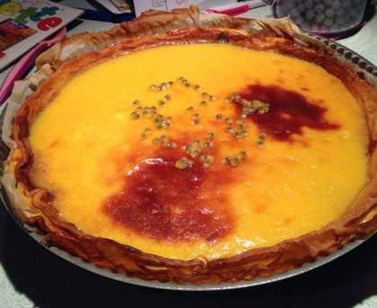 tarte fruit de la passion-orange