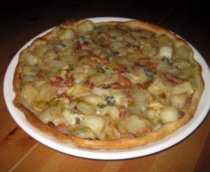 Tarte légère aux endives et roquefort