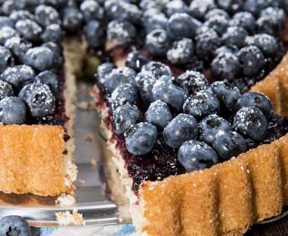 Tarte légère aux myrtilles