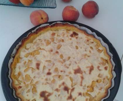 Tarte légère aux pêches