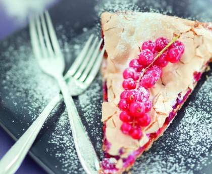 Tarte meringuée aux groseilles