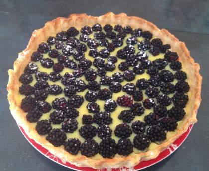 Tarte mûres et crème pâtissière