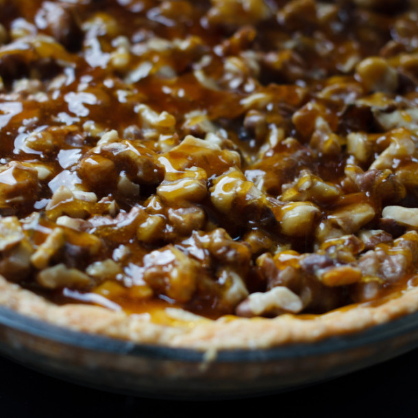 Tarte noix caramel beurre salé de Mercotte
