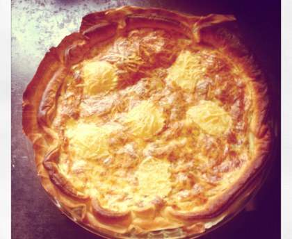 Tarte oignons-chèvre