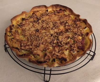 Tarte paysanne au chou et aux lardons