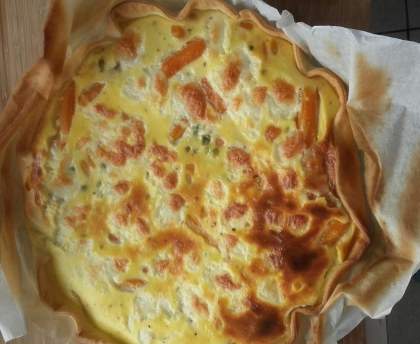 Tarte petit pois carottes