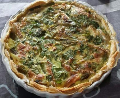 Tarte poireaux thon et fromage de chèvre