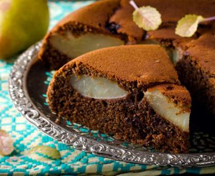 tarte poires chocolat et noisettes