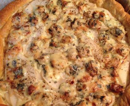 Tarte poires et fourme d'Ambert