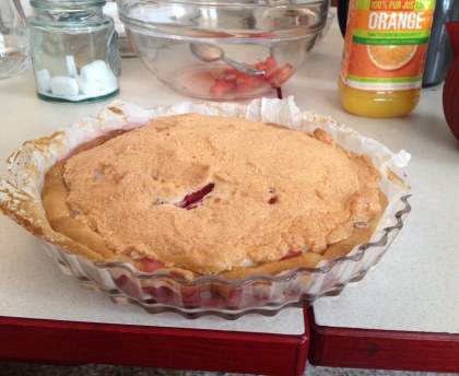 Tarte pomme/fraise meringuée
