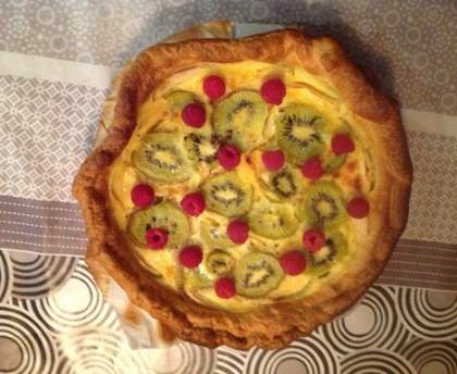 Tarte pommes kiwis framboises